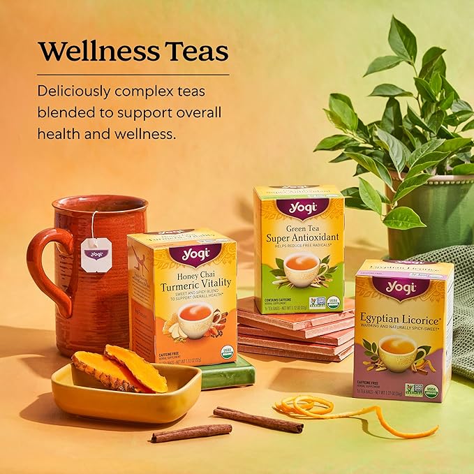 Yogi Tea Cold and Sleep Wellness Variety Pack 4pk - 16 Bags per Pack (4 Pack) - Supports Cold, Sleep & Relaxation - Includes (2 Boxes Each) of Bedtime and Cold Season - Organic Caffeine-Free Teas