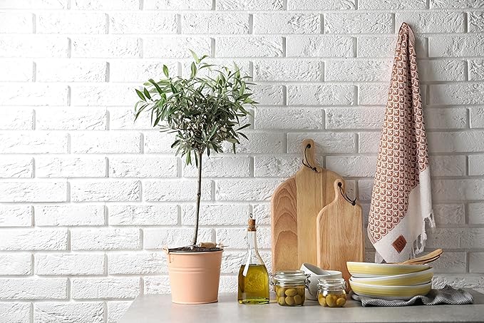 Gold CASE Turkish Hand Towels for Bathroom Set of 4 – 100% Cotton Bathroom Towels – Helen Kitchen Small Towel for Spa, Face, Tea & Dishcloth – Decorative Patterned Weave – Aqua