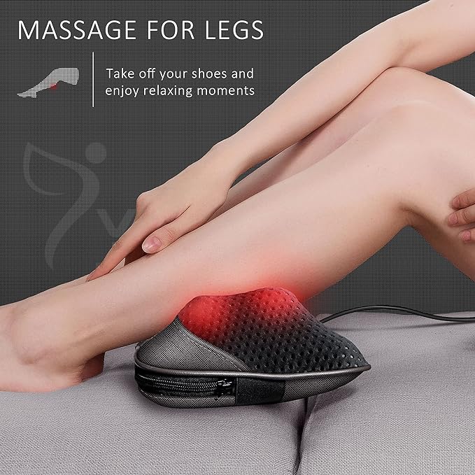VIKTOR JURGEN Back Massager Kneading for Neck, Shoulder and Foot, Shiatsu Massage Pillow with Heat, Relaxation Gifts for Women/Men/Dad/Mom/Christmas/Mothers Day/Fathers Day/Valentine's Day