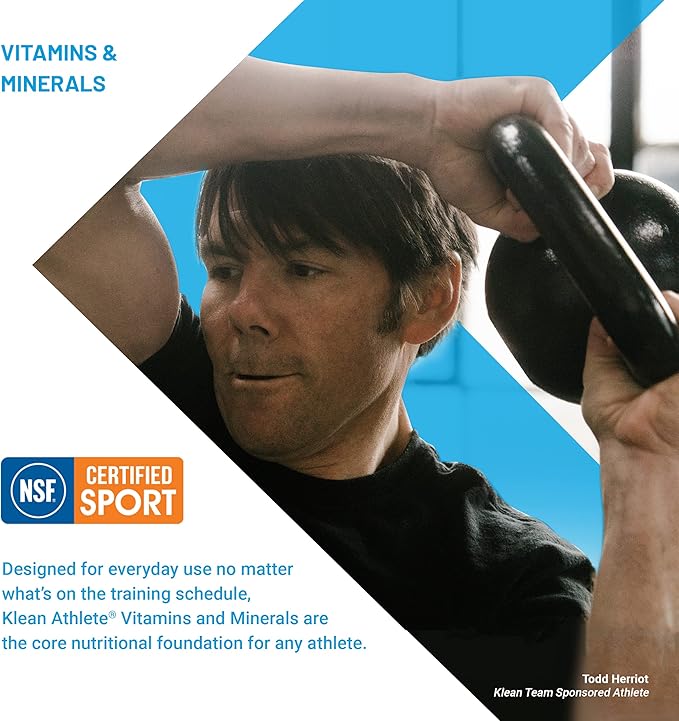 Klean Athlete Klean Multivitamin - Essential Nutrients & Antioxidants for Optimal Health - NSF Certified for Sport - 60 Tablets