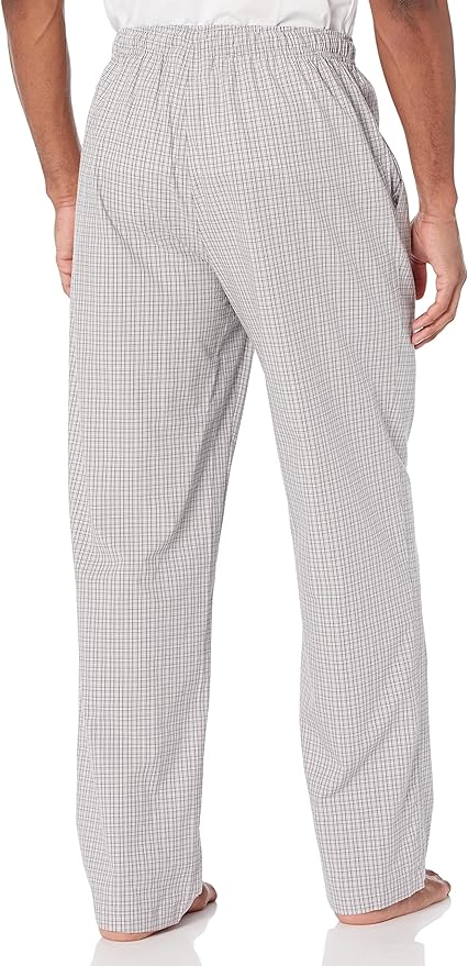 Amazon Essentials Mens Straight-Fit Woven Pajama Pant with Pockets