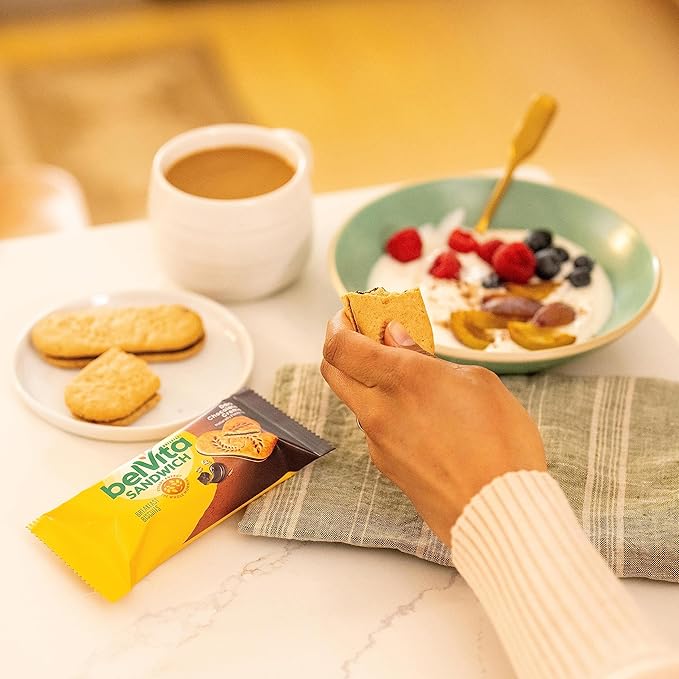 belVita Breakfast Bar Biscuit Sandwiches, Dark Chocolate Creme, 30 Total Packs, 6 Boxes (2 Biscuits Per Pack)