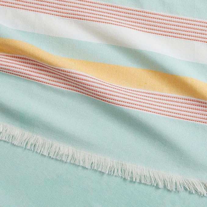 The Good Earth | 4 Pack Oversized Turkish Beach Towel Set Made of 100% Cotton | Luxury Turkish Beach Towels 35" x 78" | Turkish Beach Towels Oversized | Designed in USA | Safaga - Mint