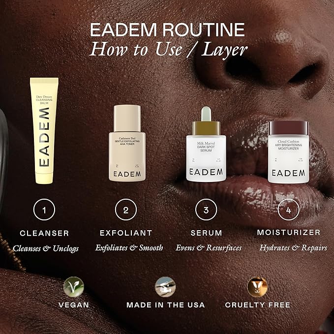 EADEM Cloud Cushion, Face Moisturizer Cream, Skin Care Ultra Repair Cream, Skin Barrier Repair, Hydrating Skincare Cleanser & Moisturizer with Peptides & Ceramides, Face Cleanser, 1.69 oz