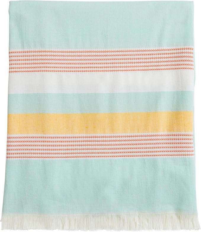 The Good Earth | 4 Pack Oversized Turkish Beach Towel Set Made of 100% Cotton | Luxury Turkish Beach Towels 35" x 78" | Turkish Beach Towels Oversized | Designed in USA | Safaga - Mint