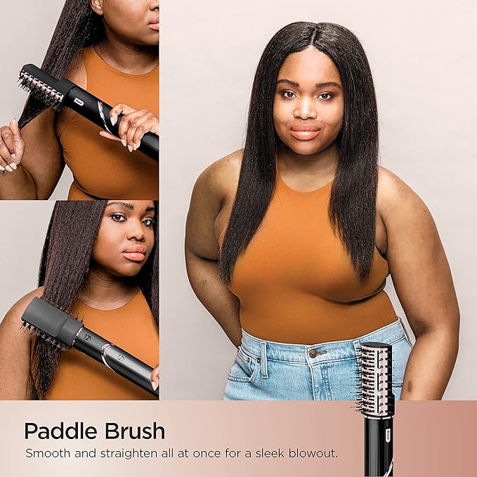 Shark Hair Dryer | FlexStyle Hair Styling System | Portable & Powerful Blow Dryer Brush | Hair Curler & Volumizer | 6 Styling Tools Included | Best for All Hair Types | Black | HD440BK