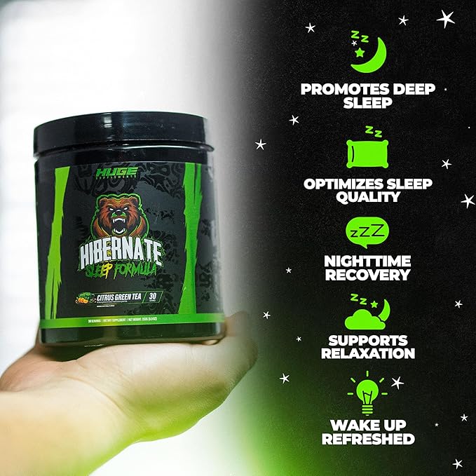 Hibernate Sleep Supplement, Complete & Optimally Dosed Sleep Recovery Formula, Relax & Unwind, Includes GABA, Valerian Root, Melatonin, 5-HTP & More (30 Servings)