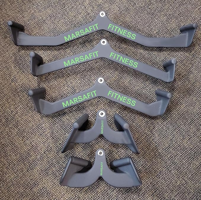 Home Gym Fitness Rowing T-bar V-bar Pulley Cable Machine Attachment, Bicep Curl Tricep Lat pulldown Bar Back Strength Training Handle Grips Lat Pull Down Bar for Seat Row Workout