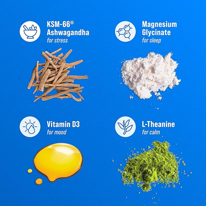 Nello Supercalm Powdered Drink Mix, Blue Coconut, L Theanine, Ksm-66 Ashwagandha, Magnesium Glycinate, Vitamin D 3, Supplements for Relaxation & Focus, No Sugar, Non GMO, On The Go, 20 Srvgs