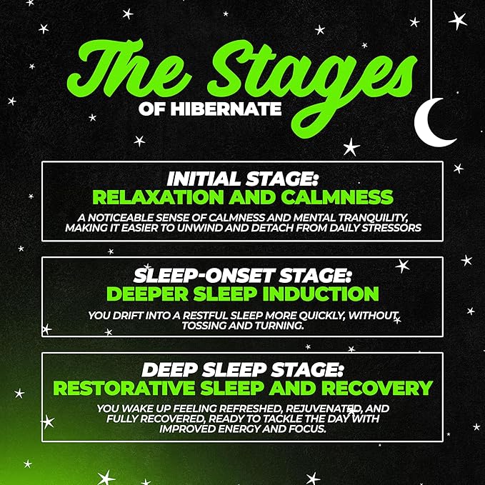 Hibernate Sleep Supplement, Complete & Optimally Dosed Sleep Recovery Formula, Relax & Unwind, Includes GABA, Valerian Root, Melatonin, 5-HTP & More (30 Servings)