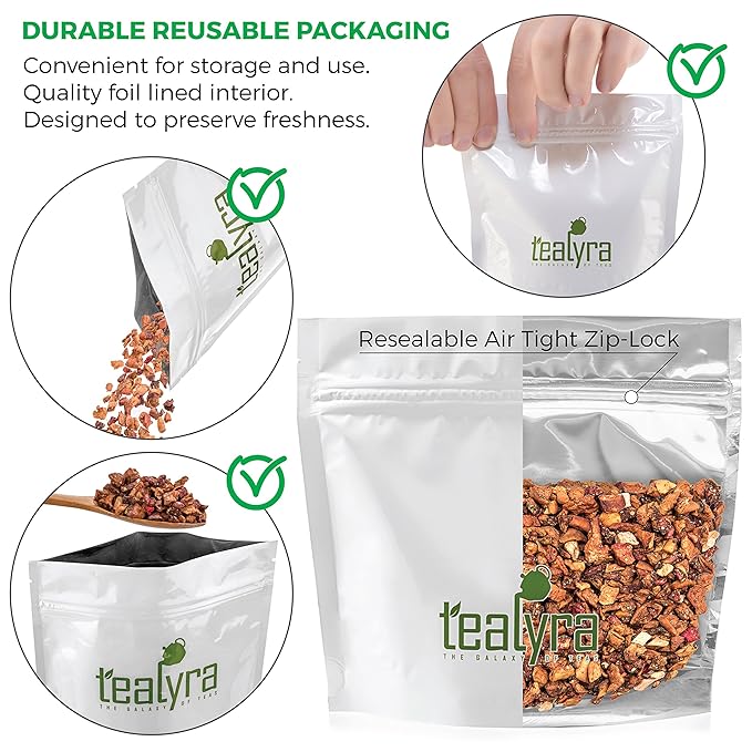 Tealyra - Pomegranate Raspberry - Fruity Herabl Loose Leaf Tea - Vitamins and Antioxidants Rich - Hot and Iced Tea - All Natural - Caffeine-Free - 112g (4-ounce)