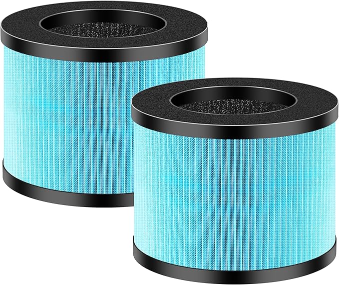 ROMON MK01 & MK06 Filter Replacement for MK01, MK06, ToLife TZ-K1, Kloudi DH-JH01 Air Purifier, Standard Version, 2 Pack, Blue