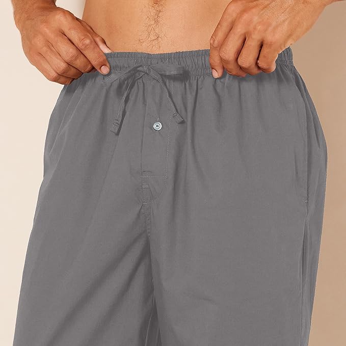 Amazon Essentials Mens Straight-Fit Woven Pajama Pant with Pockets