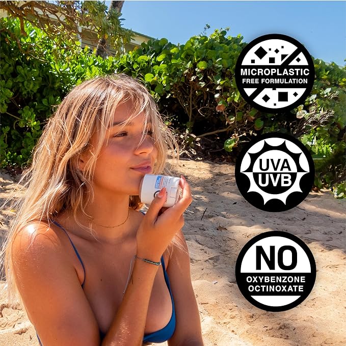 Surface Mineral Sunscreen Face Stick SPF 45, Lightweight Non-Nano Zinc Oxide Formula, Reef Friendly, Broad Spectrum UVA UVB Protection, Water Resistant Sun Care for 80 Minutes, Tinted, 0.5oz