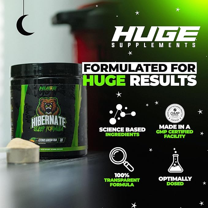 Hibernate Sleep Supplement, Complete & Optimally Dosed Sleep Recovery Formula, Relax & Unwind, Includes GABA, Valerian Root, Melatonin, 5-HTP & More (30 Servings)