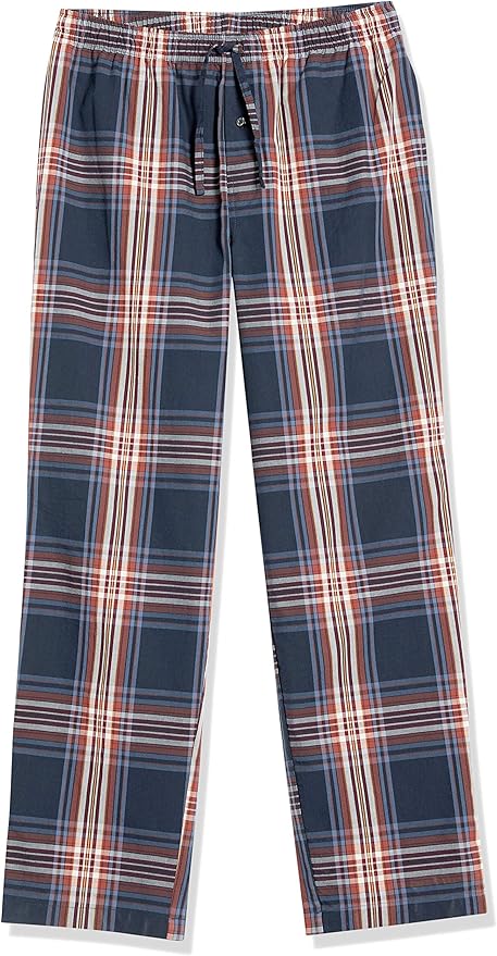 Amazon Essentials Mens Straight-Fit Woven Pajama Pant with Pockets
