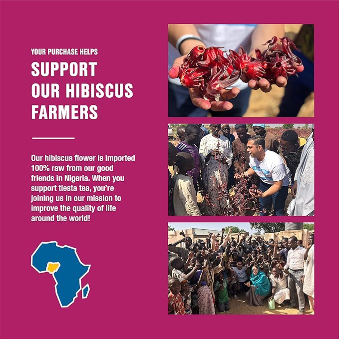 Tiesta Tea - Dried Hibiscus, Loose Leaf, Cut & Sifted Hibiscus Flower, Premium Blend, Non-Caffeinated, Make Hot or Iced & Brews Up to 200 Cups, 16 Ounce Resealable Bulk Pouch