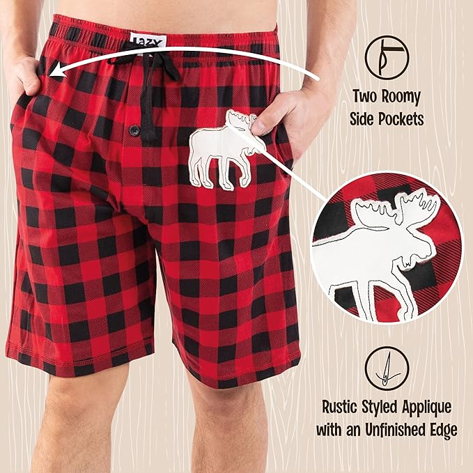 Lazy One Pajama Shorts for Men, Men's Pajama Bottoms, Sleepwear