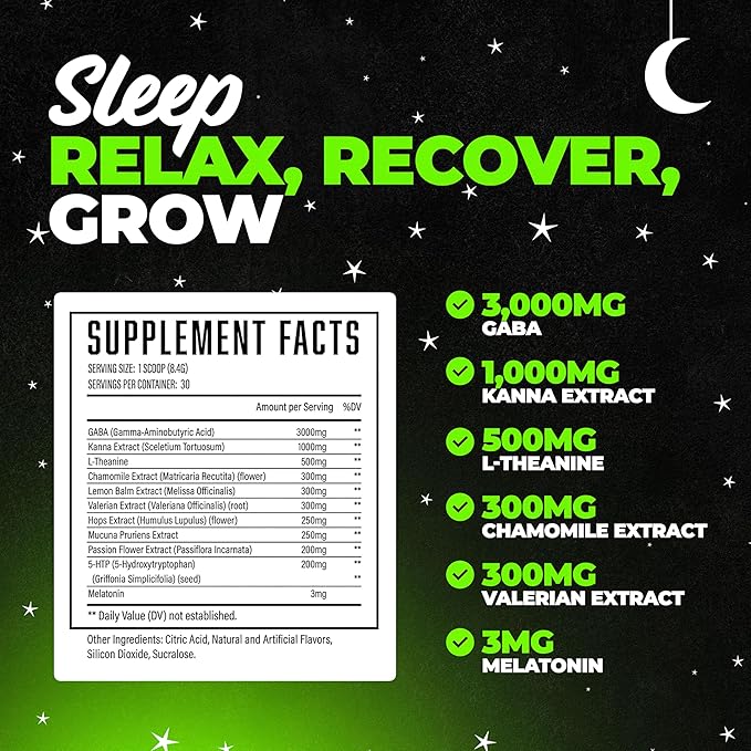 Hibernate Sleep Supplement, Complete & Optimally Dosed Sleep Recovery Formula, Relax & Unwind, Includes GABA, Valerian Root, Melatonin, 5-HTP & More (30 Servings)