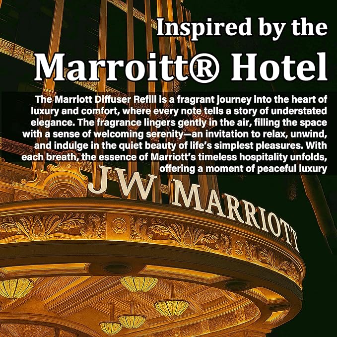 Hotel Collection Diffuser Oil, Marriott Inspired Essential Oils for Waterless, Cold Air, Ultrasonic & Reed Diffusers, HVAC, Long-Lasting 5-Star Hotel Fragrance for Home, Office, Spa - 3.38fl oz/100ml
