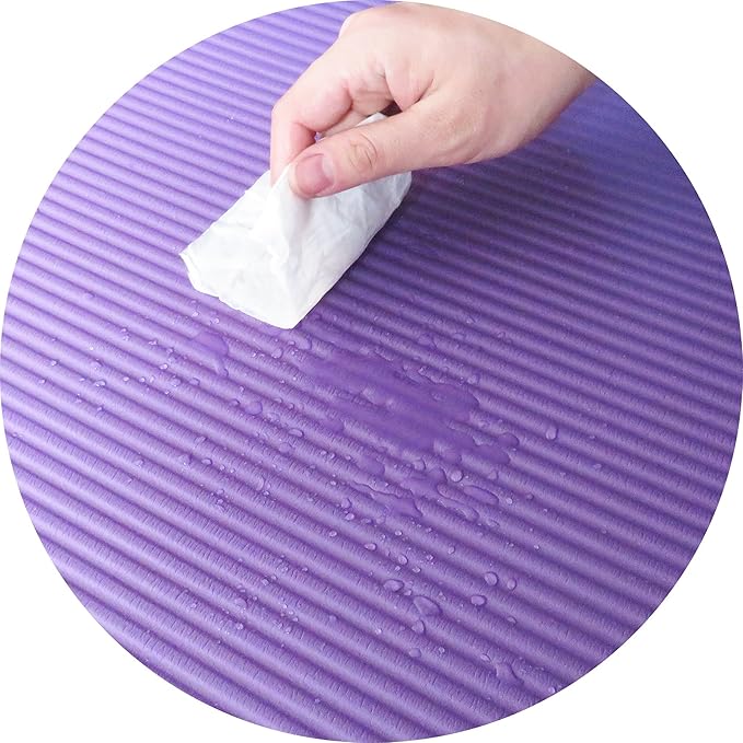 BalanceFrom 1-Inch Thick High-Density Exercise Yoga Mat, Non-Slip Workout Mat with Carry Strap for Men & Women, Ideal for Pilates, Stretching & Floor Exercises at Home or Gym, Multiple Color