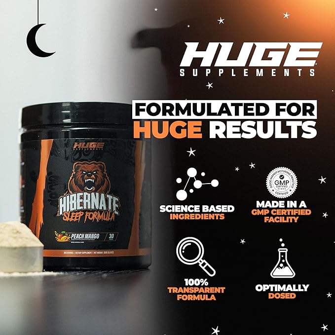 Hibernate Sleep Supplement, Complete & Optimally Dosed Sleep Recovery Formula, Relax & Unwind, Includes GABA, Valerian Root, Melatonin, 5-HTP & More (30 Servings)