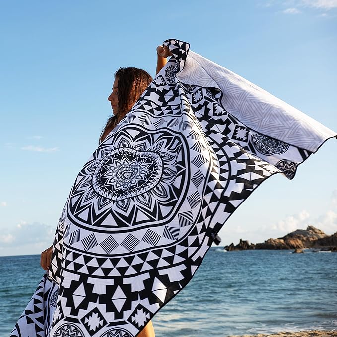 Elite Trend Microfiber Beach Towel - Extra Large 78x35 Inch Sand Free Quick Dry for Travel, Swimming, Pool, Yoga, Hiking, Camping โ Lightweight Fast Drying Microfiber Towel Compact for Adults