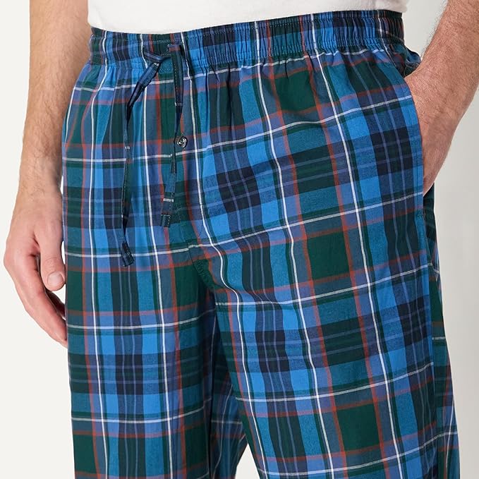 Amazon Essentials Mens Straight-Fit Woven Pajama Pant with Pockets