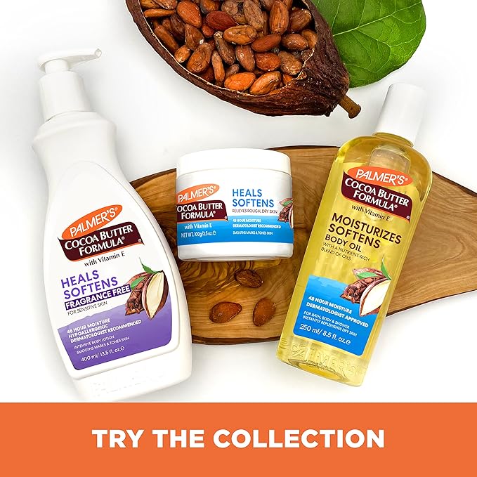 Palmer's Cocoa Butter Formula Fragrance Free Body Lotion, 13.5 Ounce (Pack of 2)