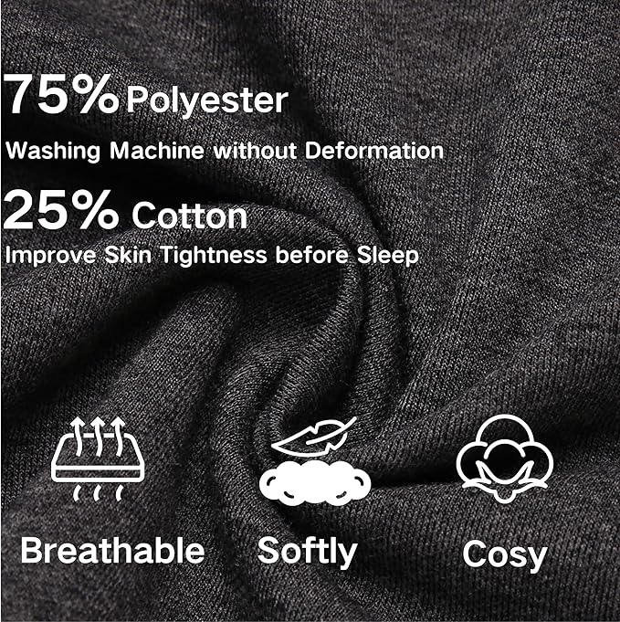 Deyeek 5.5 Inch Mens Pajama Shorts Sleep Cotton Lounge PJ Lightweight Elastic Waist Drawstring Nightwear Bottom with Pockets