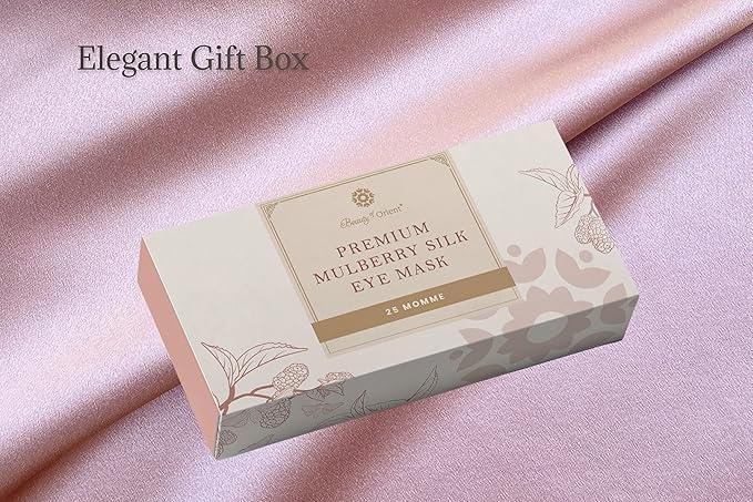 Premium Handcrafted 25 Momme Mulberry Silk Eye Mask for Sleeping (Ballerina)