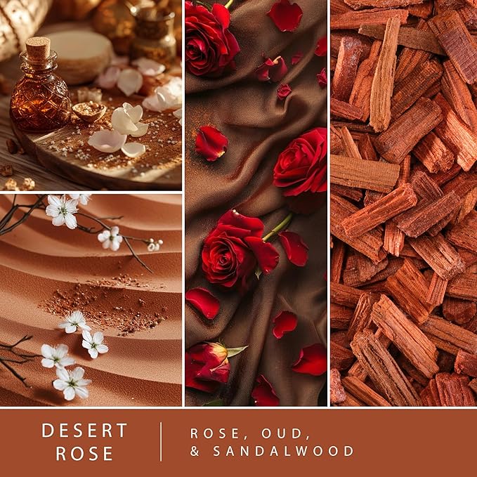 Scentsationals Wax Melts, Wax Cubes Strong Scent – Getaway Collection Desert Rose – Long Lasting Scented Melts for Warmer, 10oz (24-Cubes)