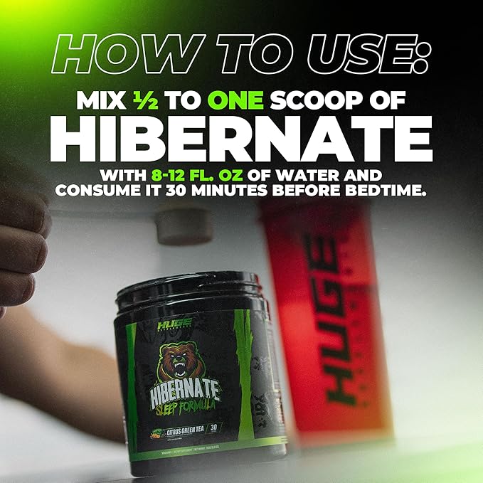 Hibernate Sleep Supplement, Complete & Optimally Dosed Sleep Recovery Formula, Relax & Unwind, Includes GABA, Valerian Root, Melatonin, 5-HTP & More (30 Servings)