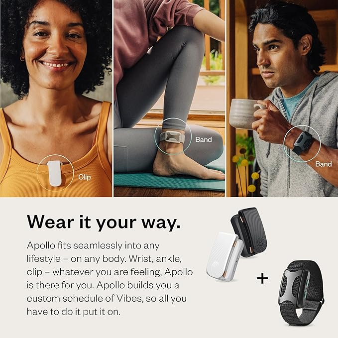 Apollo Neuro Wearable – Award-Winning Sleep & Stress Relief Device – Fall Asleep Faster, Sleep Longer & Deeper – Stimulate Calm, Boost Focus & Relaxation