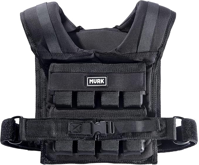 MVRK Weighted Vest Men 15lbs | 25lbs | 35lbs | 45lbs | 65lbs | 80lbs | 100lbs - Weighted Workout Vest With Removable Iron Weights, Heavy Duty Weighted Exercise Vest For Functional Training & Calisthenics - Weight Vest for Men