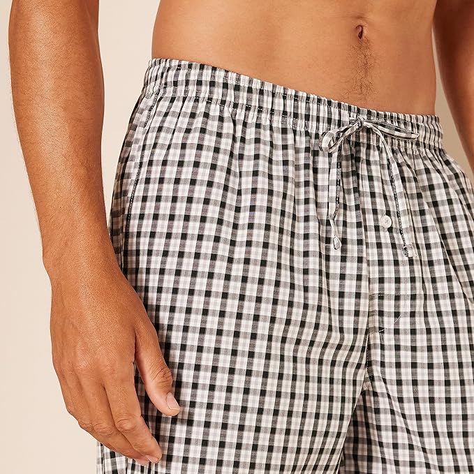 Amazon Essentials Mens Straight-Fit Woven Pajama Pant with Pockets