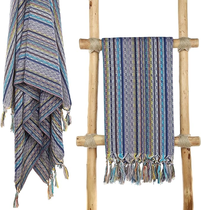 Cacala Pestemal Turkish Beach Towel Highly Absorbent Quick and Easy Dry Soft and Comfortable for Bath, Spa, Pool, Gym and Yoga 100% Cotton 37 x 70