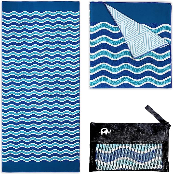 Elite Trend Microfiber Beach Towel for Adults with Bag - Extra Large 78x35 inch Lightweight Sand Free Quick Dry Towel for Travel, Swimming, Yoga, Camping