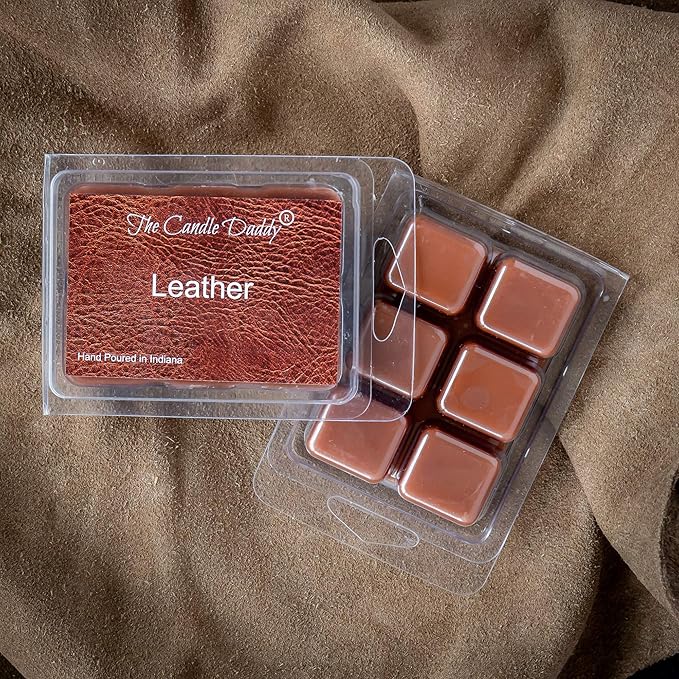 Leather - Maximum Scented Wax Cubes/Melts- 5 Packs -10 Ounces Total- 30 Cubes