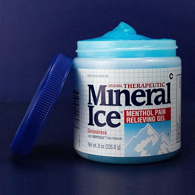 Mineral Ice Therapeutic Pain Relieving Gel, 8 Ounce