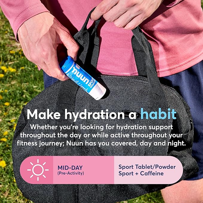 Nuun Sport Electrolyte Tablets with Magnesium, Calcium, Potassium, Chloride & Sodium, Gluten Free & Vegan, Watermelon, 8 Pack (80 Servings Total)