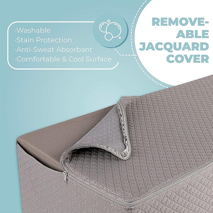 Kölbs Single Leg Elevation Pillow, Post Surgery Leg Pillow, Stylish Chic Jacquard Cover, Ankle Knee and Leg Support Pillow for Injury After Surgery (Single Leg)