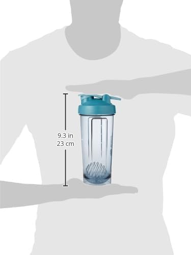 BlenderBottle Shaker Bottle Pro Series Perfect for Protein Shakes and Pre Workout, 28-Ounce, Cerulean Blue