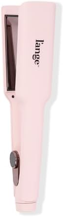 L'ANGE HAIR Le Titane Titanium Flat Iron | Hair Straightener with Curved Edges for Versatile Styling | Dual Voltage Flat Iron with Infrared Heat & Adjustable Temperature | 1.25" Blush