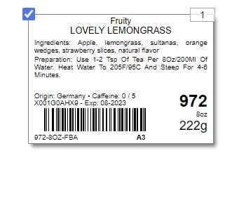 Tealyra - Lovely Lemongrass - Strawberry - Orange - Fruity Herbal Loose Leaf Tea - Hot and Iced Drink - Vitamins and Antioxidants Rich - Caffeine Free - All Natural - 222g (8-ounce)