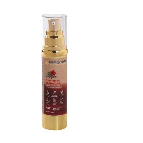 ROOTS AND HERBS Ayurvedic Fountain Of Youth Face Serum Or Moisturizer for Men & Women - (30ml/1.01oz)