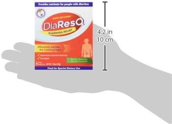 DiaResQ Diarrhea & Immune Support Colostrum Drink Mix for Adults, 6 Ct, Rapid Recovery, Helps Restore Normal Intestinal Function, Vanilla Flavor