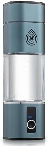 Lifepro HydroLife Peak Hydrogen Water Bottle Generator – SPE/PEM Technology Hydrogen-Boosting Portable Water Bottle with OLED Display & USB-C Charging – 280ml, Polycarbonate Body