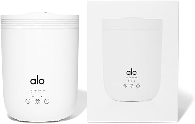Alo Aura Diffuser + Full Oil Set | Essential Oil Diffuser & Cool Mist Humidifier | Quiet Operation | Covers 700 Sq. Ft | Up to 22 Hrs Runtime | for Home, Workout Studios, Classrooms |