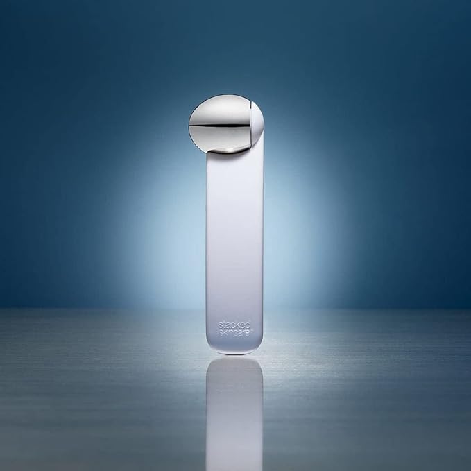 StackedSkincare Ice Roller for Face and Eyes - Stainless Steel Facial Ice Roller for Puffiness, Undereye Bags, Redness, Skin Cooling, and Lymphatic Drainage Massage - Face Roller for Women and Men